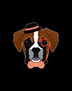 Hipster Boxer Dog Digital Art by Flippin Sweet Gear