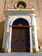 Historic Church Doorway Sitges Spain Church Print Esglesia de Sant Bartomeu i Santa Tecla Mediterran Photograph by Travel Essayist