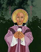 Holy Prophet Thomas Merton - Gaudete Christus est natus 331 Painting by William Hart McNichols