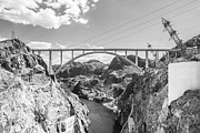 Hoover Dam Bridge Black and White Picture Photograph by Paul Velgos