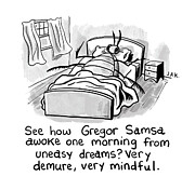 How Gregor Samsa Awoke Drawing by Jason Adam Katzenstein