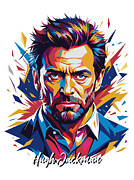 Hugh Jackman #1 in WPAP Pop Art Digital Art by Vector Artnesia