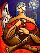 I Dreamt of a Red Cat Painting by Oscar Ortiz