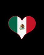 I Heart Mexico Flag Digital Art by Flippin Sweet Gear