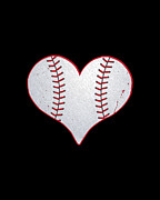 I Love Baseball Heart Digital Art by Flippin Sweet Gear