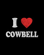 I Love Cowbell Retro Digital Art by Flippin Sweet Gear