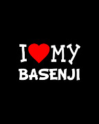I Love My Basenji Dog Breed Digital Art by Flippin Sweet Gear