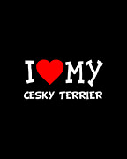 I Love My Cesky Terrier Dog Breed Digital Art by Flippin Sweet Gear