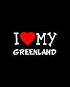 I Love My Greenland Dog Breed Digital Art by Flippin Sweet Gear