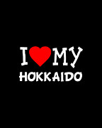 I Love My Hokkaido Dog Breed Digital Art by Flippin Sweet Gear