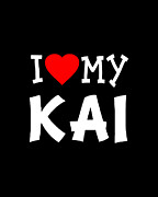 I Love My Kai Dog Breed Digital Art by Flippin Sweet Gear