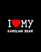 I Love My Karelian Bear Dog Breed Digital Art by Flippin Sweet Gear