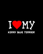 I Love My Kerry Blue Terrier Dog Breed Digital Art by Flippin Sweet Gear