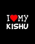 I Love My Kishu Dog Breed Digital Art by Flippin Sweet Gear