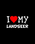 I Love My Landseer Dog Breed Digital Art by Flippin Sweet Gear