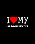 I Love My Lapponian Herder Dog Breed Digital Art by Flippin Sweet Gear