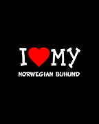 I Love My Norwegian Buhund Dog Breed Digital Art by Flippin Sweet Gear