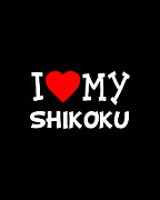 I Love My Shikoku Dog Breed Digital Art by Flippin Sweet Gear