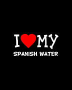 I Love My Spanish Water Dog Breed Digital Art by Flippin Sweet Gear