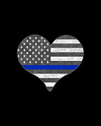 I Love Police Digital Art by Flippin Sweet Gear