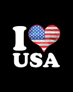 I Love the USA Patriotic Digital Art by Flippin Sweet Gear