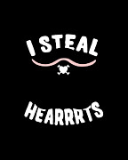 I Steal Hearrrts Valentines Pirate Digital Art by Flippin Sweet Gear