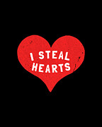 I Steal Hearts Valentines Day Digital Art by Flippin Sweet Gear