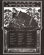 Ignatius Collapsing at the Altar Drawing by William Hart McNichols