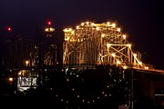 International Bridge at Night Photograph by Deb Beausoleil