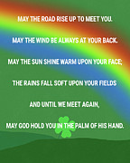 Irish Blessing Rainbow Four Leaf Clover Digital Art by Dan Sproul