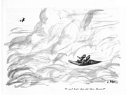 Isn't That Old Mrs Harris? Drawing by Warren Miller