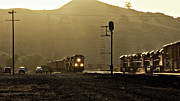 I've Been Working on the Railroad -- BNSF and Union Pacific Trains in Caliente, California Photograph by Darin Volpe