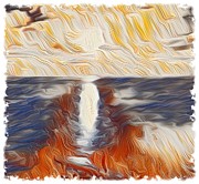 Japanese Beach Mixed Media by Bencasso B