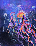 Jellyfish in the ocean Jigsaw Puzzle by Anastasia Trusova