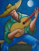 Jibaro bajo la luna Painting by Oscar Ortiz