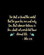 John 316 Bible Verse Digital Art by Flippin Sweet Gear