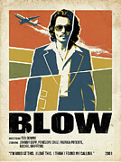 BLOW ブロウ Johnny Depp 日本版ポスター B2 当時物 非売品 Johnny Depp in Blow - Minimal Movie Poster - Retro Film Poster