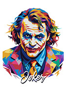 Joker #6 in WPAP Pop Art Wood Print by Vector Artnesia - Vector