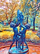 Joy in Rittenhouse Square Painting by Baryona Billington