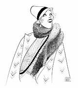 Julie Andrews in Fur From Star Drawing by Al Hirschfeld
