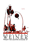 Julius Klinger posters - Weiner Druckerei, Austrian press company advertisement Drawing by Julius Klinger