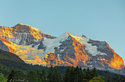 Jungfrau Alpenglow Photograph by Michael DeGrenier