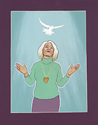 Kathi in a Prayer Painting by William Hart McNichols
