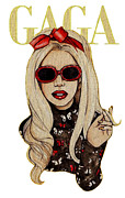 Lady Gaga Bootleg Vintage Retro Digital Art by Kirania Finest