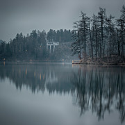Lakeside Pavillion in Winter Photograph by Charnwood Photography Fine Art