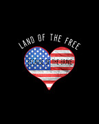 Land Of The Free Because Of The Brave 4th of July Digital Art by Flippin Sweet Gear