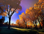 Last Light On Leaves Digital Art by Eris And AI