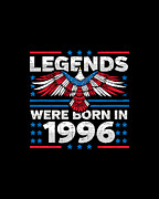 Legends Were Born in 1996 Patriotic Birthday Digital Art by Flippin Sweet Gear