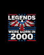 Legends Were Born in 2000 Patriotic Birthday Digital Art by Flippin Sweet Gear