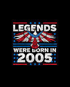 Legends Were Born in 2005 Patriotic Birthday Digital Art by Flippin Sweet Gear